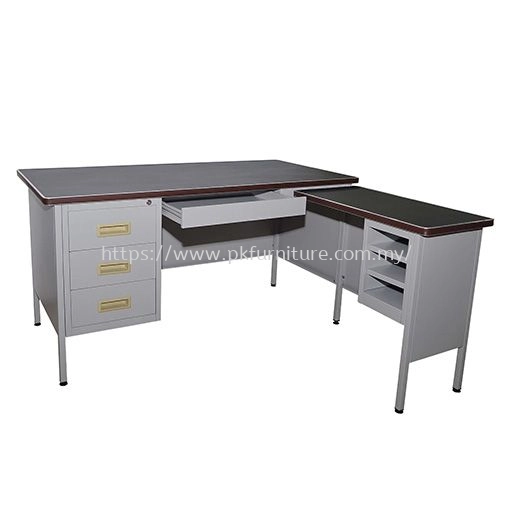 Steel Table Desk - PK-MPD-1-LT-G1 - 5 FOOT L-SHAPED DESK 