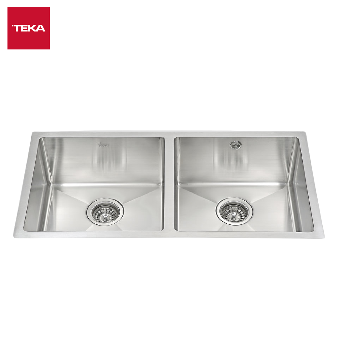 Teka 84cm Undermount Double Stainless Steel Sink ARQ 2B 840