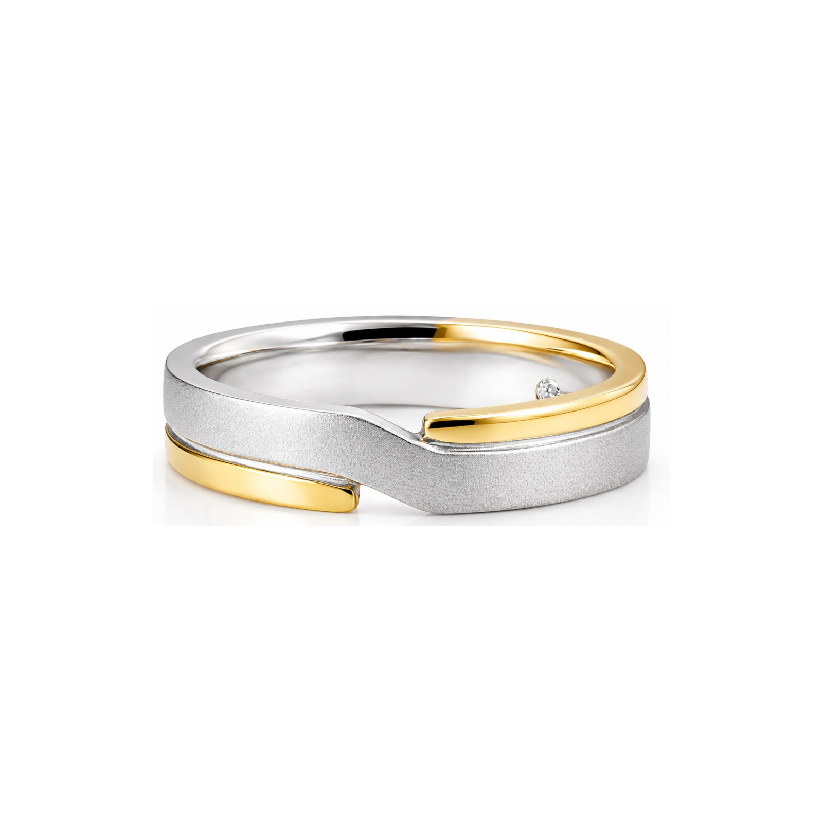 Roman & Co庐 Aurex Interlock Wedding Band