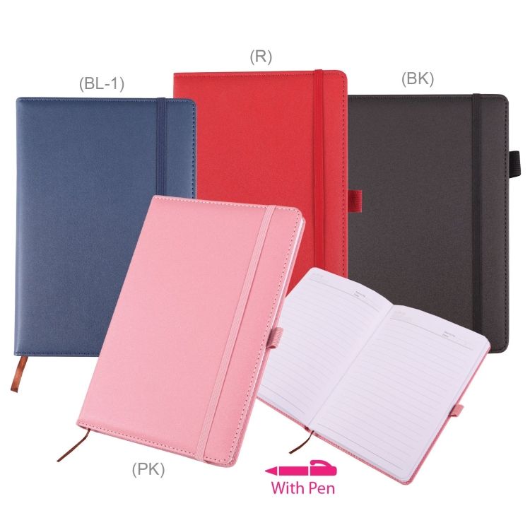 A5 PU Notebook Free Pen (Random Color) 3379