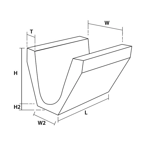 V Shape Block Drain