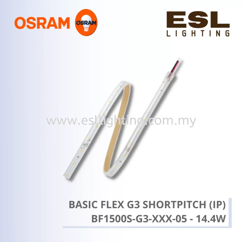 OSRAM BASIC FLEX G3 SHORTPITCH (IP) 24V 14.4W per meter (62W) - BF1500S-G3-XXX-05
