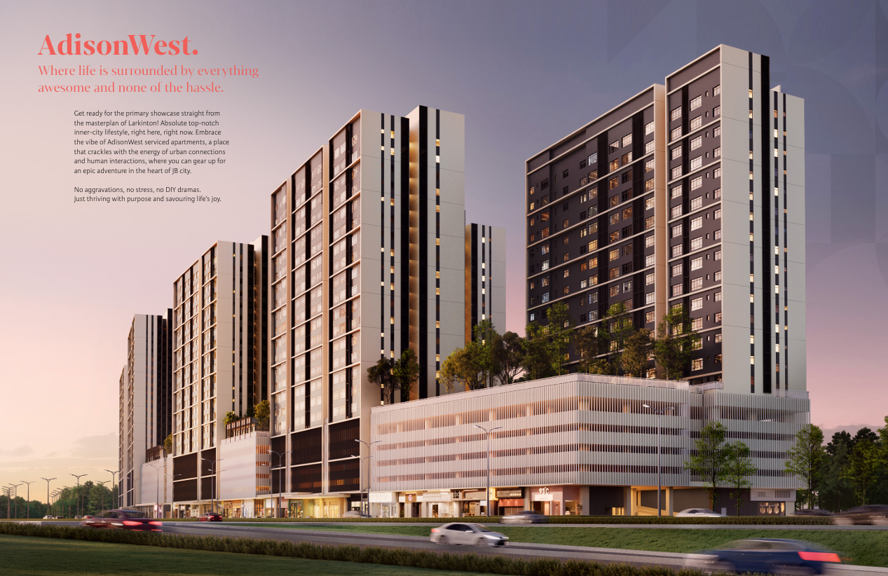 Adison New Phase W City Larkinton Johor Bahru Freehold Golf View Serviced Apartment Near Johor Golf Club, JB CIQ, JB Sentral & RTS