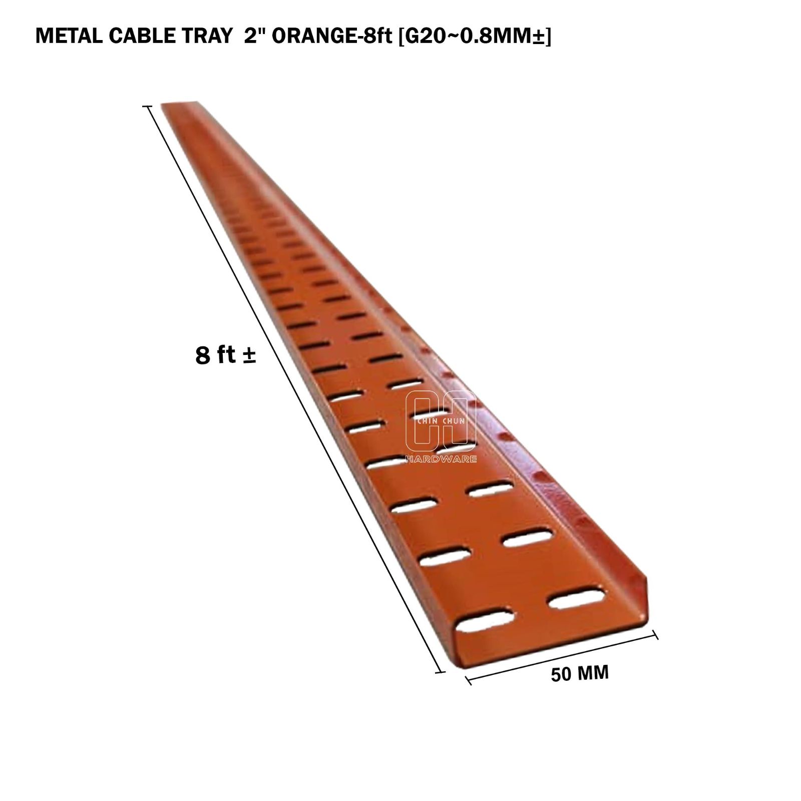 METAL CABLE TRAY  2" ORANGE 8ft G20 0.8MM卤