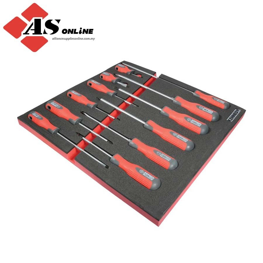 KENNEDY 12 Piece Pro-Torq Screwdriver Set in 2/3 Width Foam Inlay for Tool Cabinets / Model: KEN5950150K