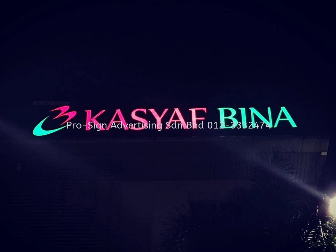 BOX UP LED FRONT LIT ROOF TOP SIGNAGE (KASYAF BINA, KL, 2020)