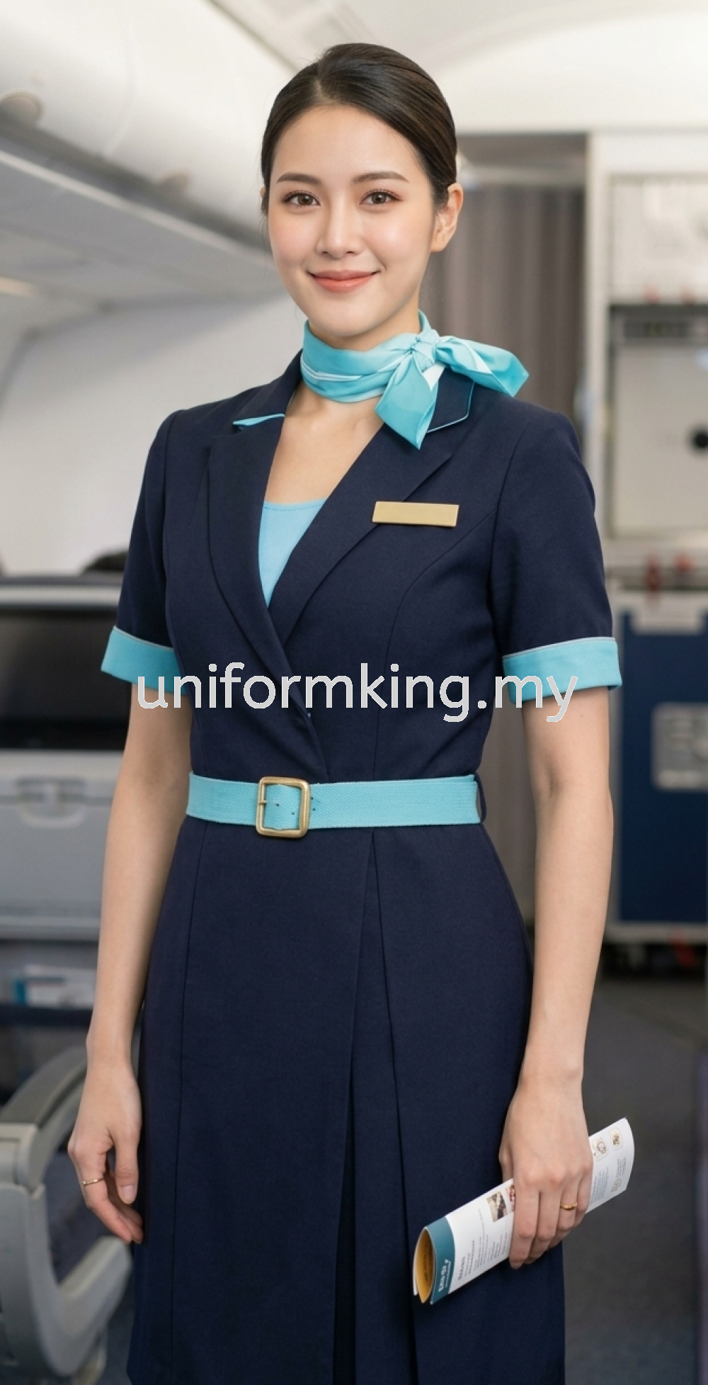 Airline Uniform Set for Cabin Crew & Ground Staff | Professional Aviation Attire | Custom Corporate Uniform with Blazer, Shirt & Skirt/Pants