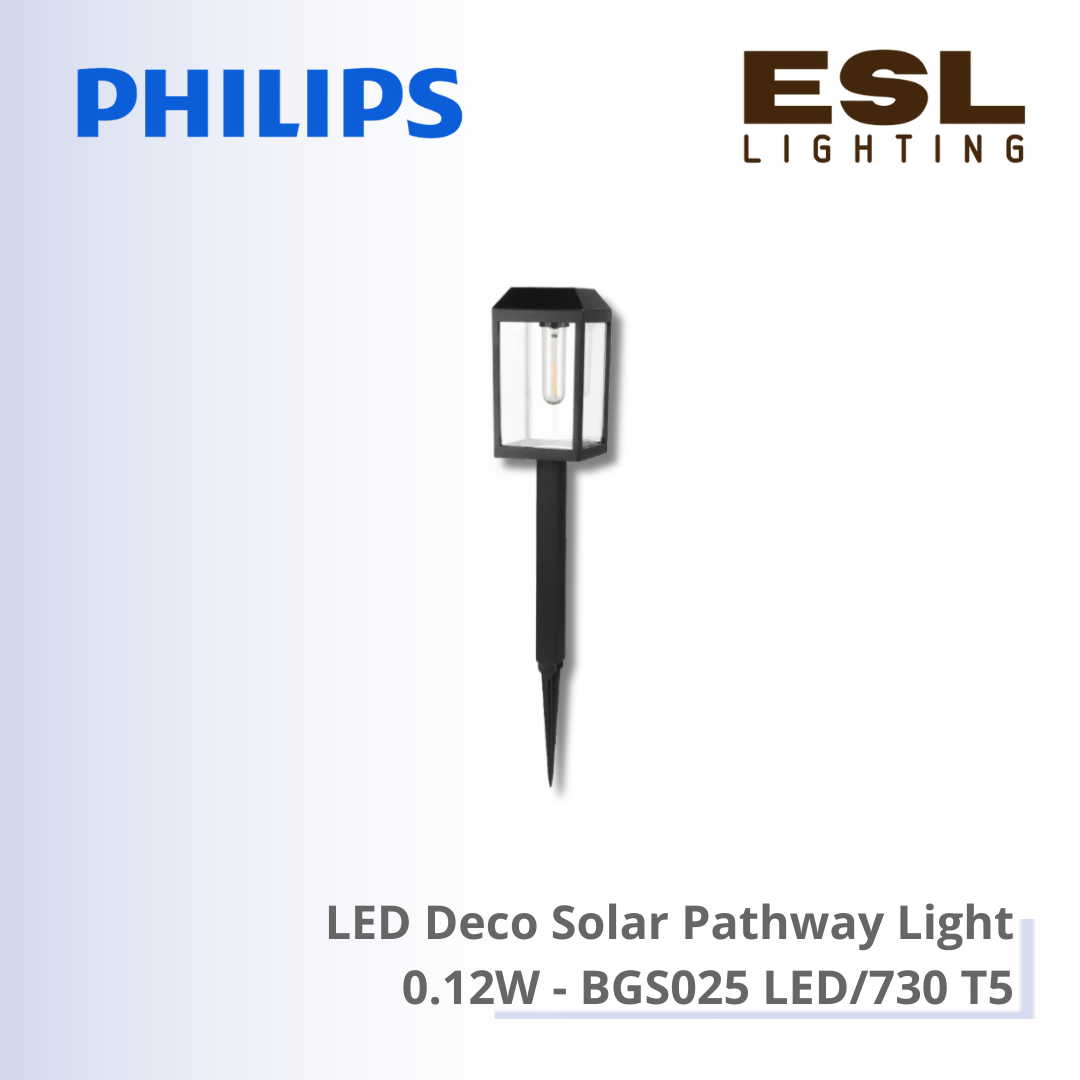 PHILIPS LED Deco Solar Pathway Light 0.12W - BGS025 LED/730 T5