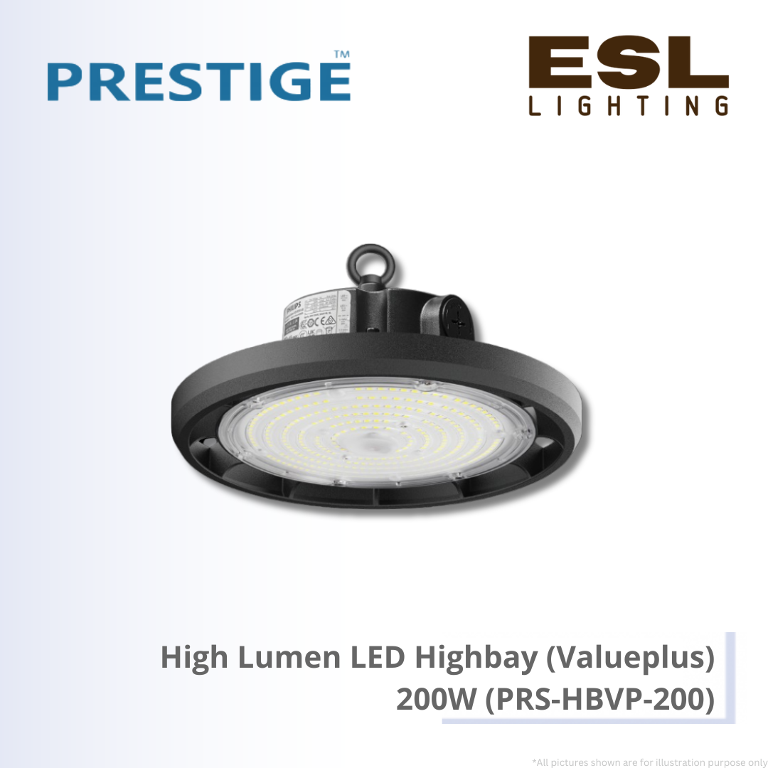 PRESTIGE VALUEPLUS High Lumen LED High Bay Light 200W - PRS-HBVP-200 IP65 IK06 Surge Protection 10KV