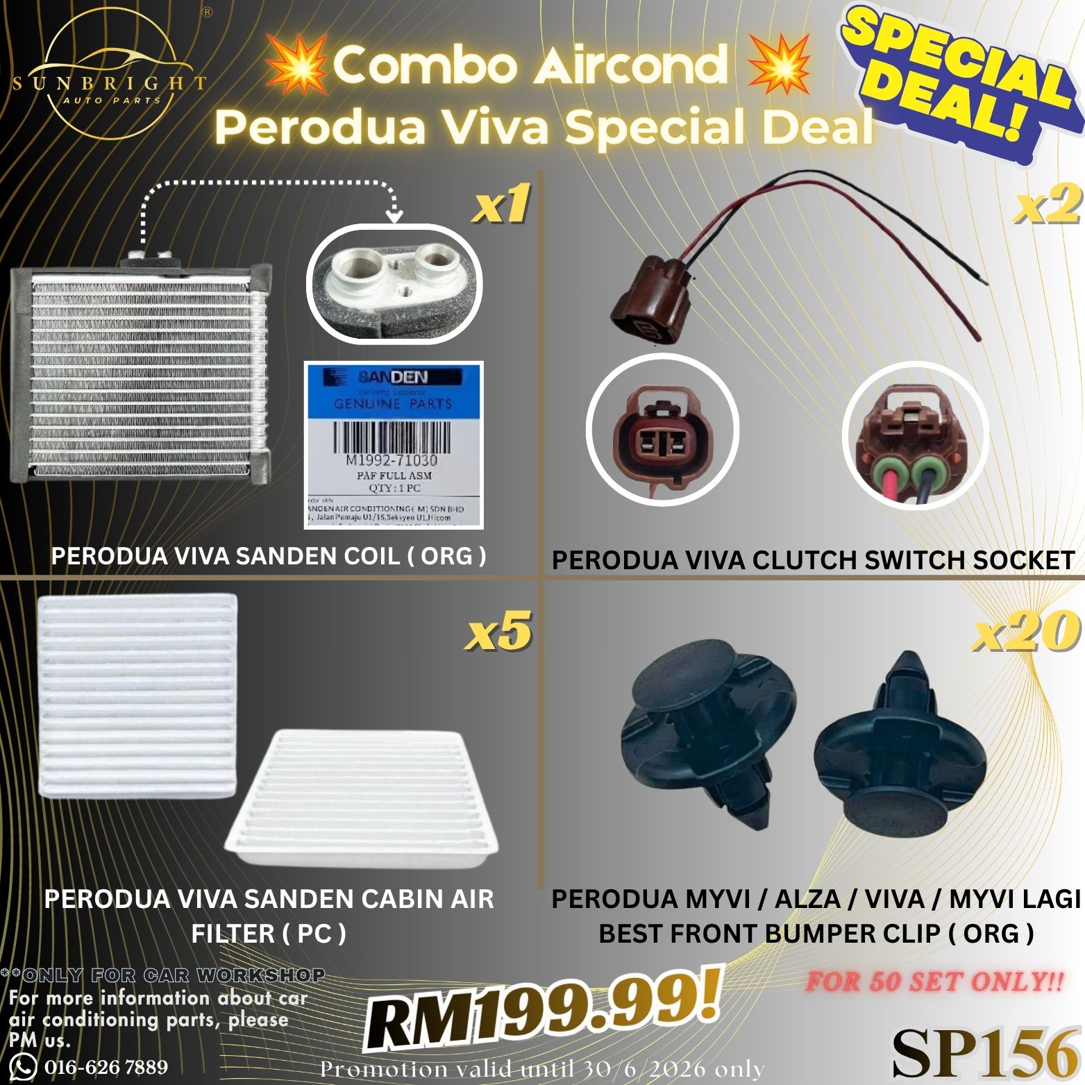 SP156 - ⚡❄️ Combo Aircond Perodua Viva Special Deal 💥