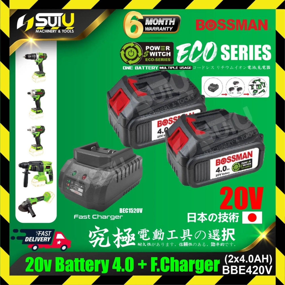 2xBatteries4.0Ah+Charger