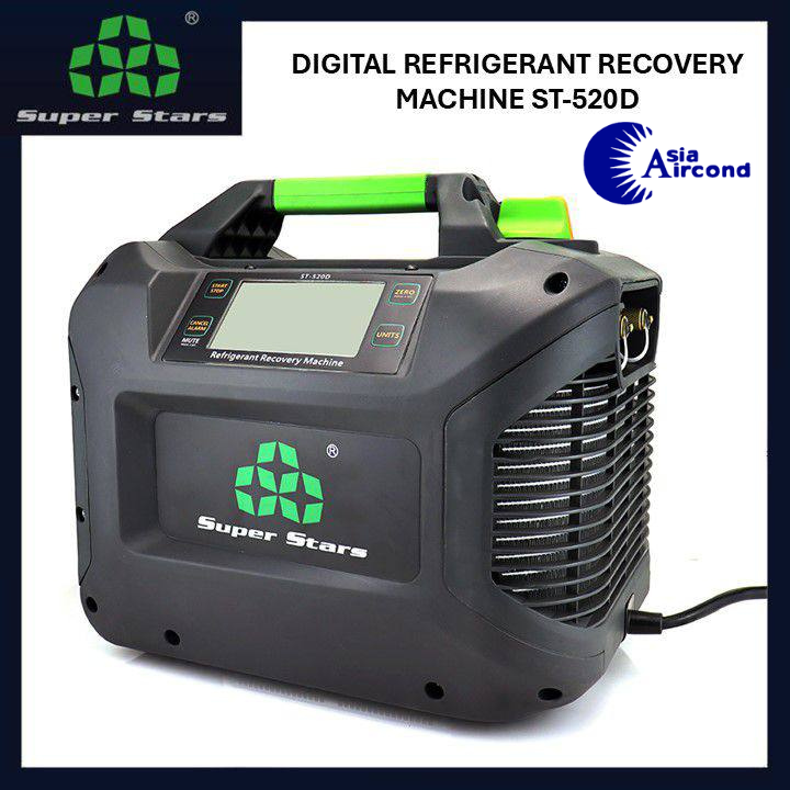 SUPER STARS DIGITAL REFRIGERANT RECOVERY MACHINE ST-520D HEAVY DUTY AIRCOND GAS RECOVERY PUMP [ORIGINAL]