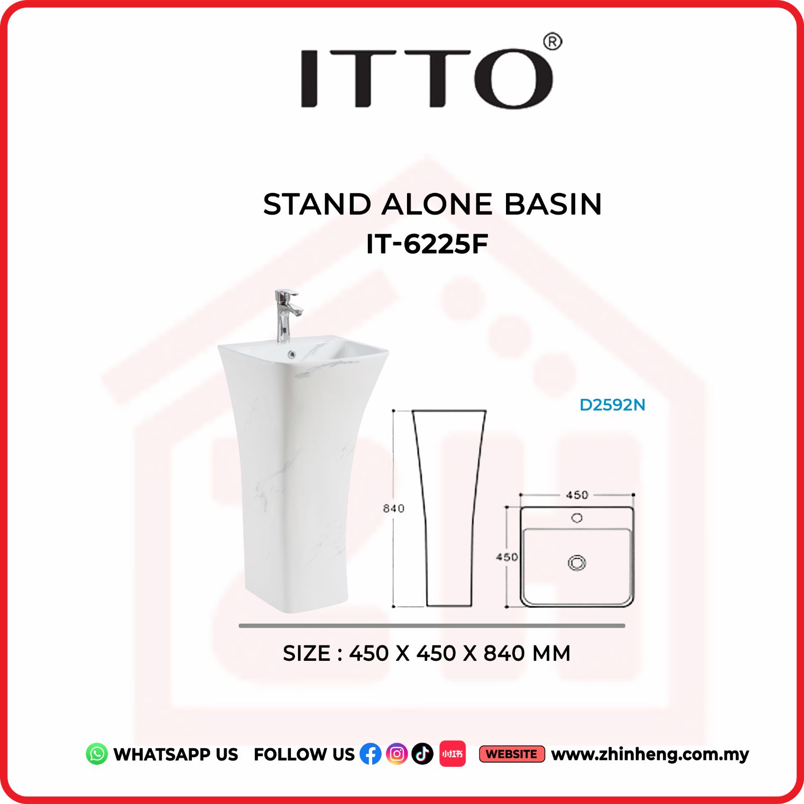 ITTO STAND ALONE BASIN IT-6225F