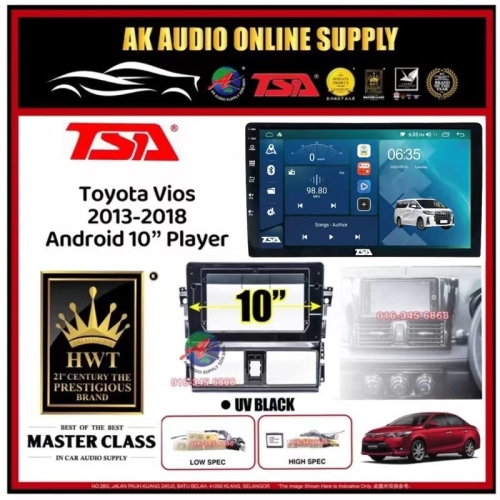 818 2+32GB◾TSA Vios 2013 -2014 - 2018 Android 10'' inch DSP/QLED/CARPLAY Car Player Monitor - AK Audio Supply Sdn Bhd