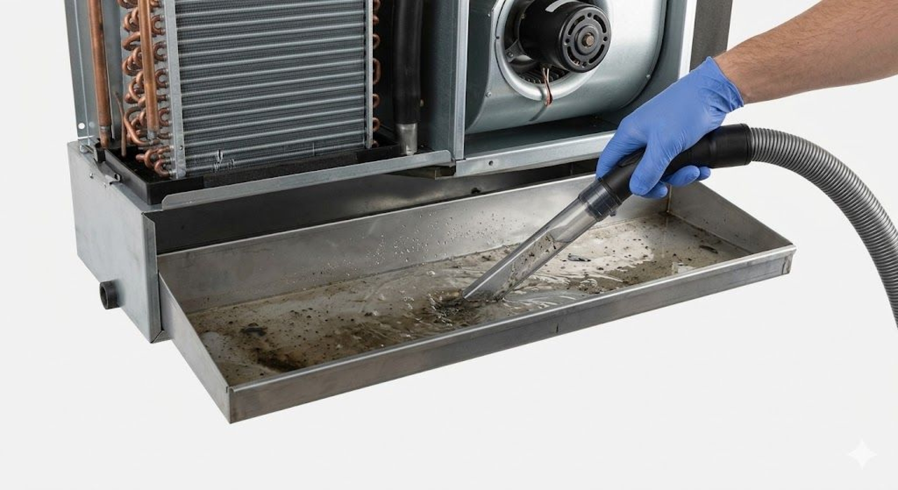FCU Drain Pan Vacuum Cleaning