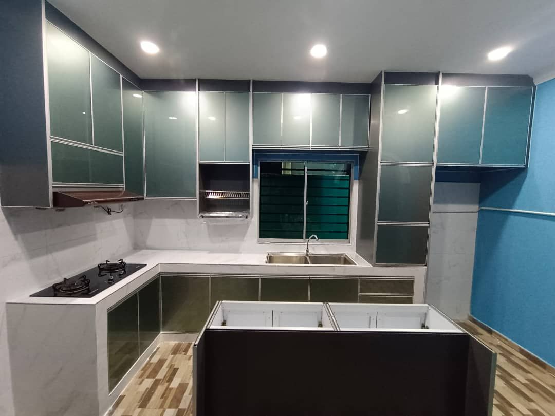 ALUMINIUM ACP KITCHEN CABINET CW 3D DOOR | KITCHEN AT JENJAROM | TELOK PANGLIMA GARANG | TELOK GONG