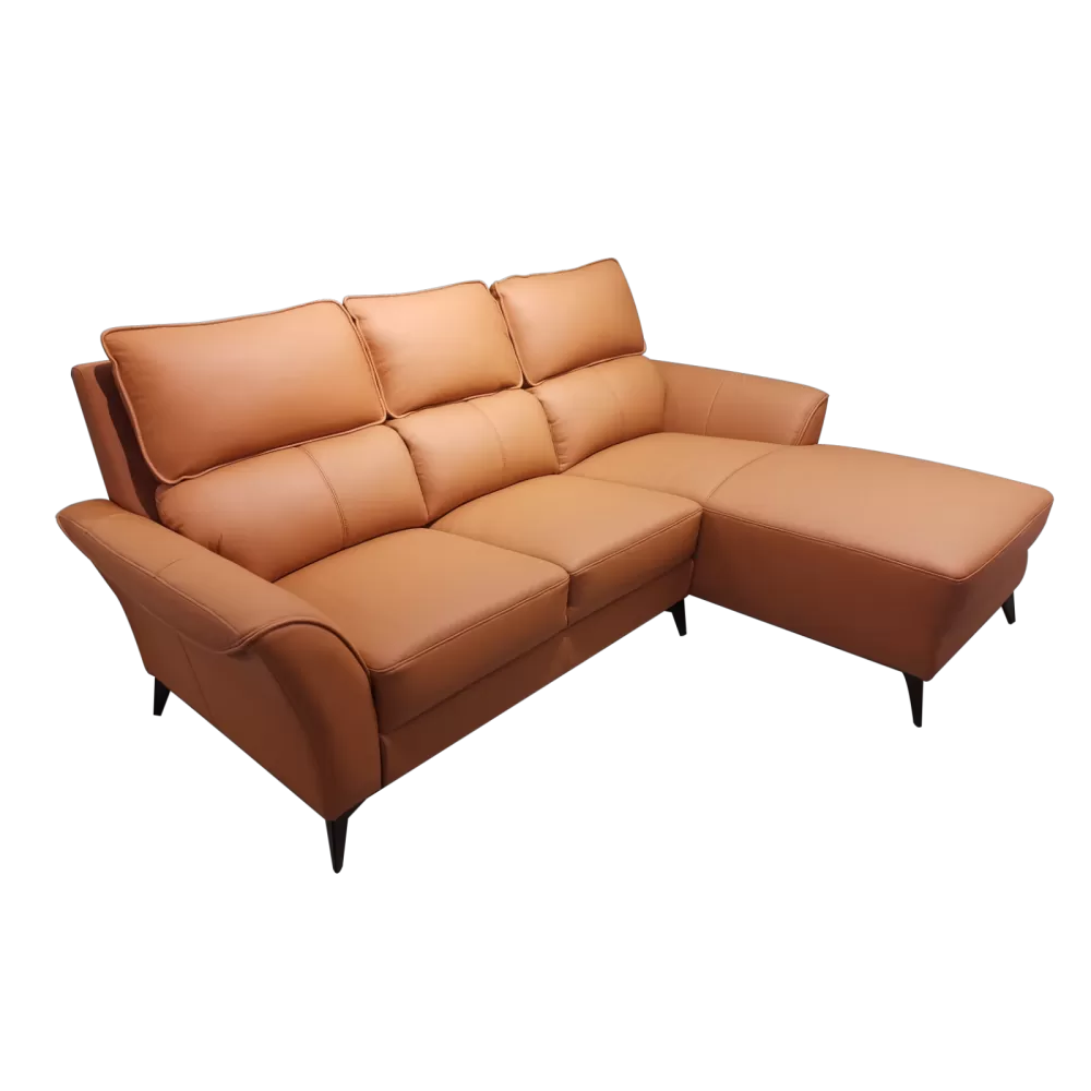 Kennedy L Shape Sofa (Half Leather)