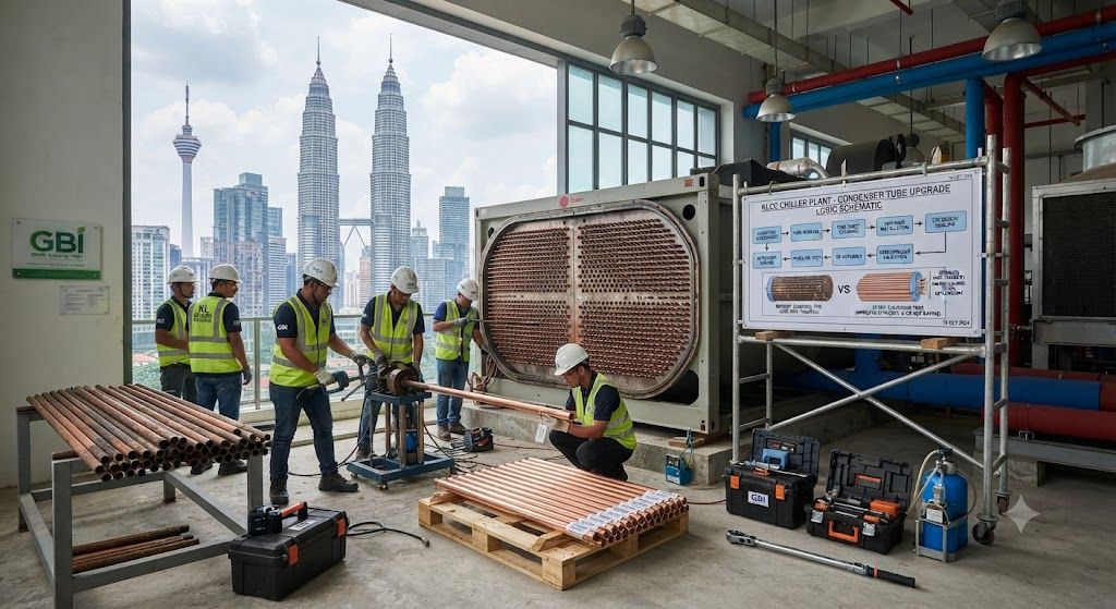 Water-cooled condenser tube upgrade KL