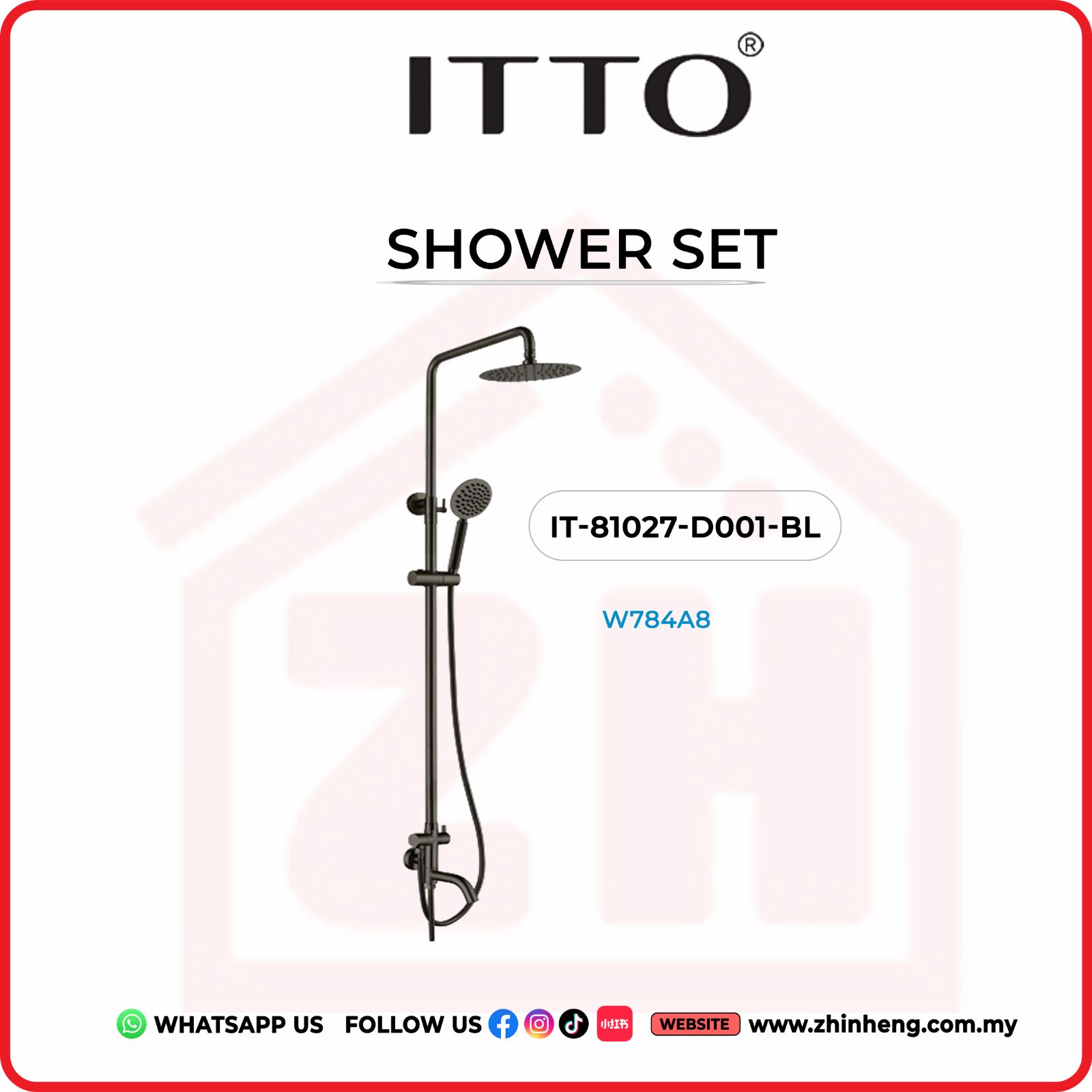 ITTO SHOWER SET  IT-81027-D001-BL