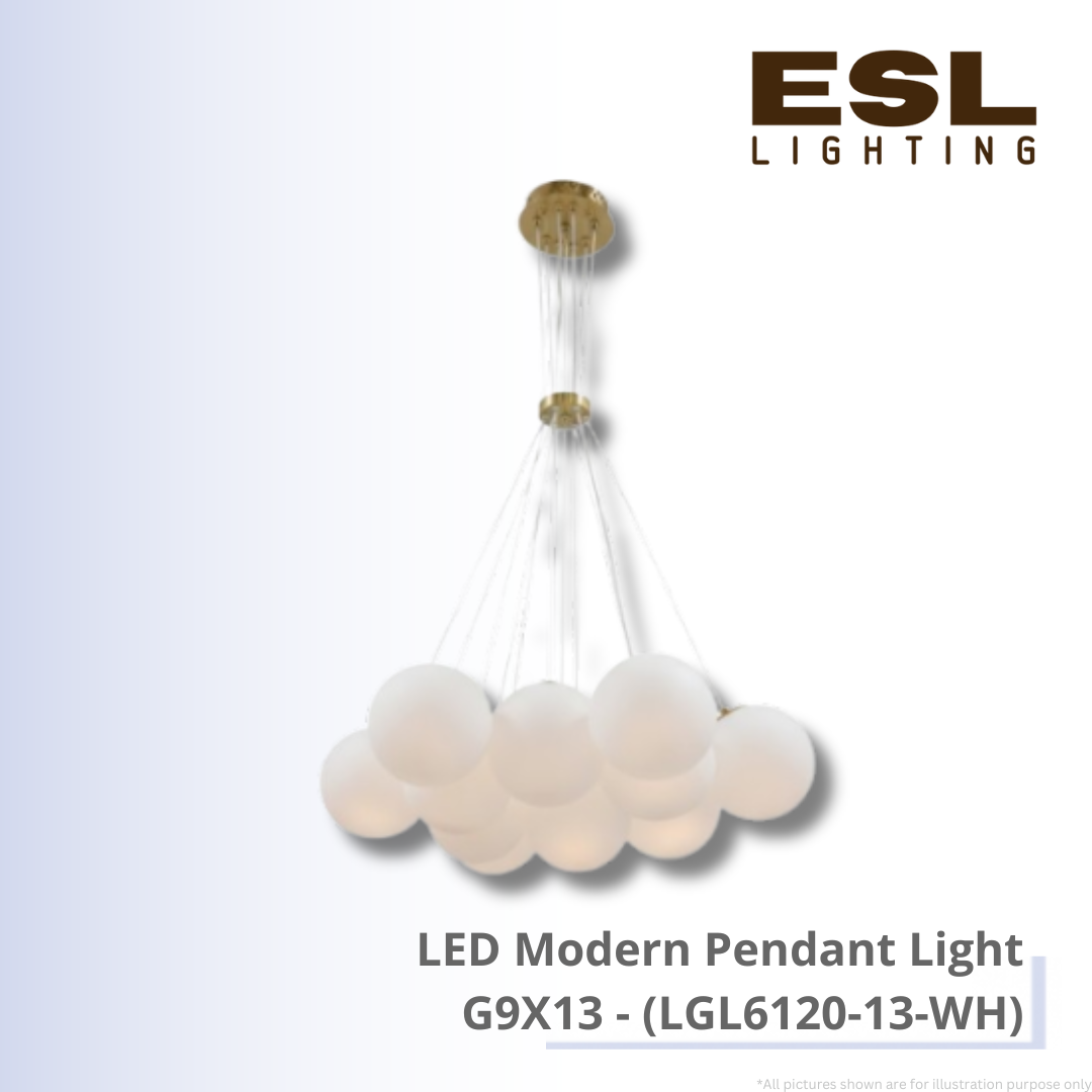 LED Modern Pendant Light G9X13 - LGL6120-13-WH