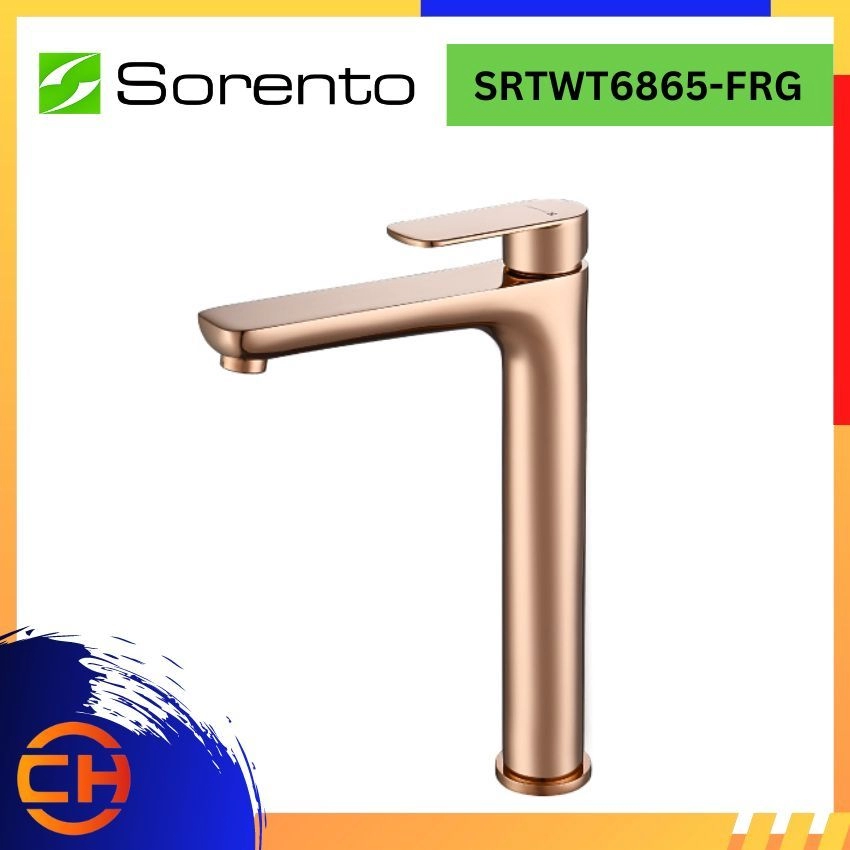 SORENTO BATHROOM FAUCET SRTWT6865-FRG High Basin Cold Tap Full Rose Gold 
