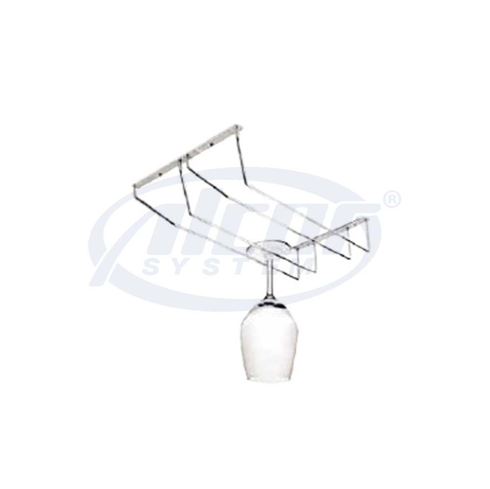 2 Row Glass Holder #GHB-W340-02-SS
