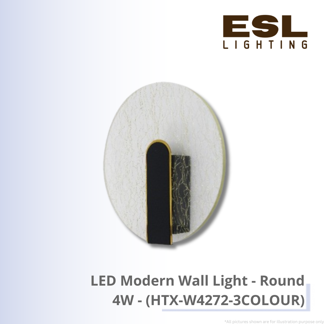 LED Modern Wall Light 4W - HTX-W4272-3COLOUR (Round)