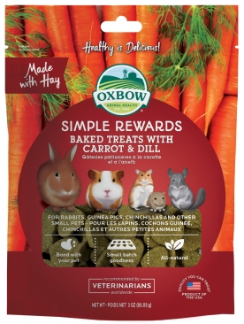 Oxbow Simple Rewards Baked Treats with Carrot & Dill (3oz)