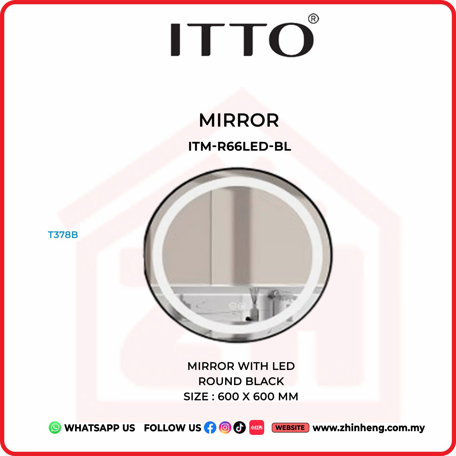 ​​​​​​​ITTO MIRROR WITH LED ITM-R66LED-BL