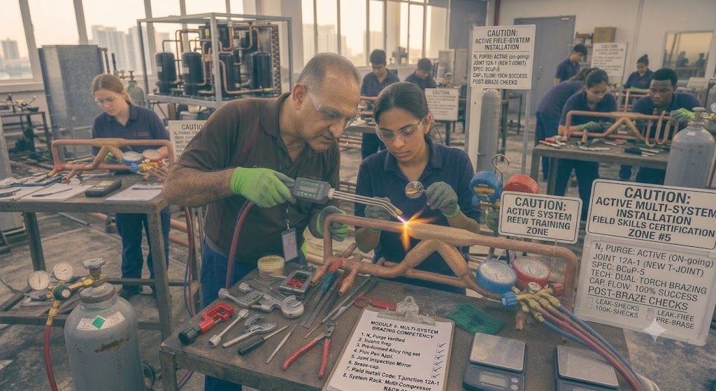 refrigeration system brazing hands-on installation skills