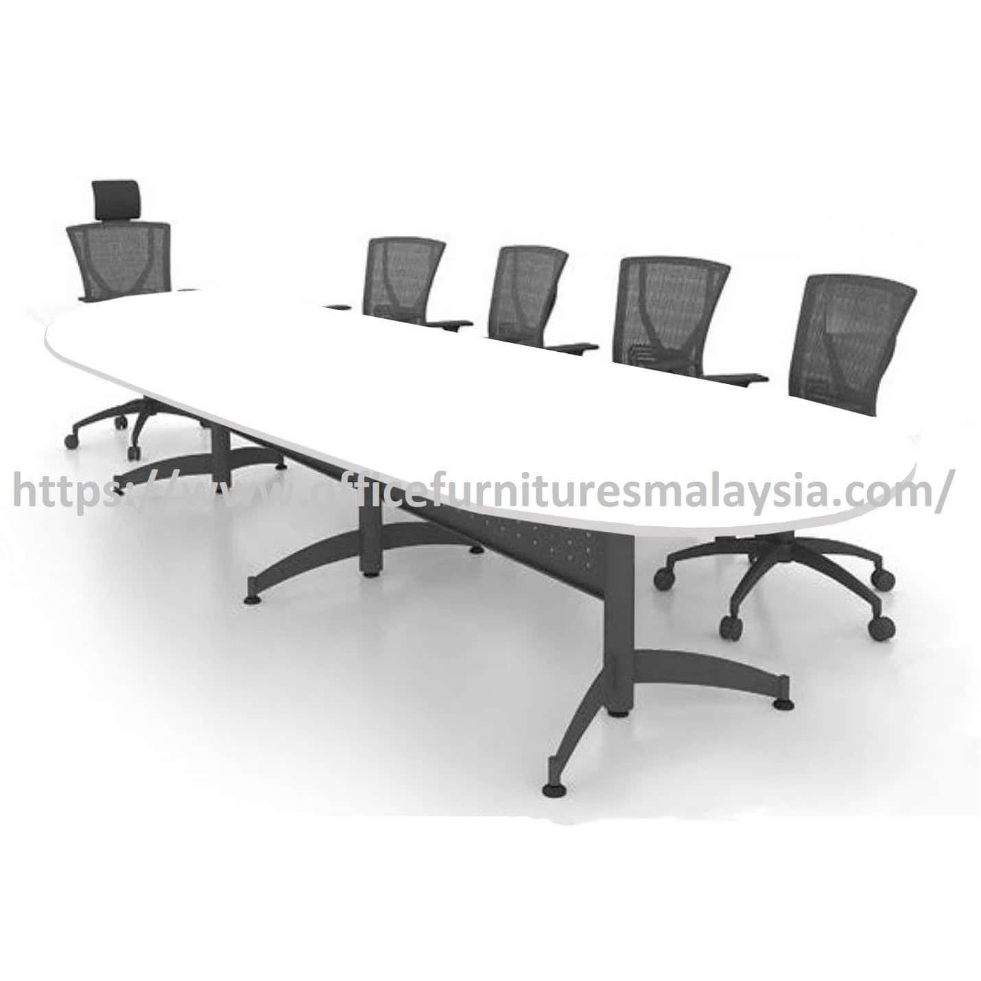 12 ft Equitable Design Modern Oval Conference Table with Steel Leg OFFXOT3615