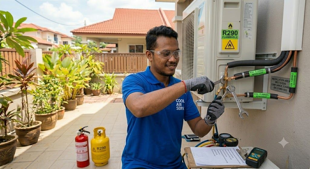 R290 flammable refrigerant installation