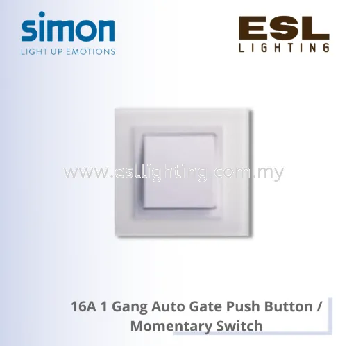 SIMON V8 SERIES 16A 1 Gang Auto Gate Push Button / Momentary Switch - 80101F