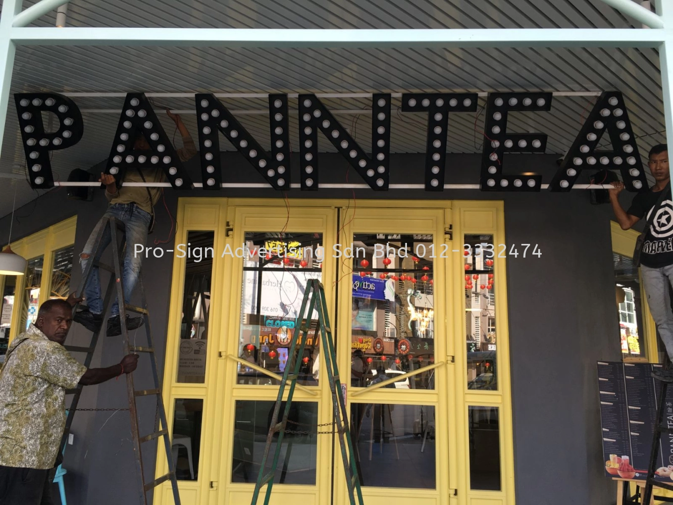 MARQUEE LIGHTBULB SIGNAGE (PANNTEA, SRI PETALING, 2019)