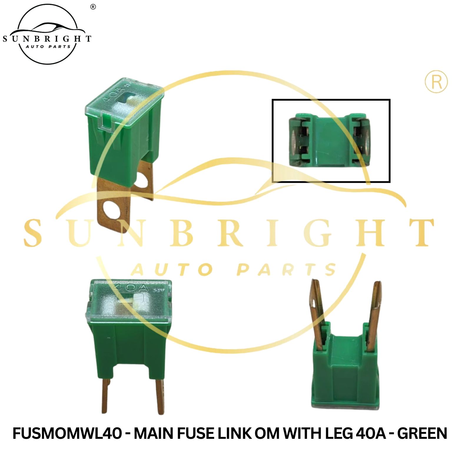 FUSMOMWL40 - MAIN FUSE LINK OM WITH LEG 40A - GREEN
