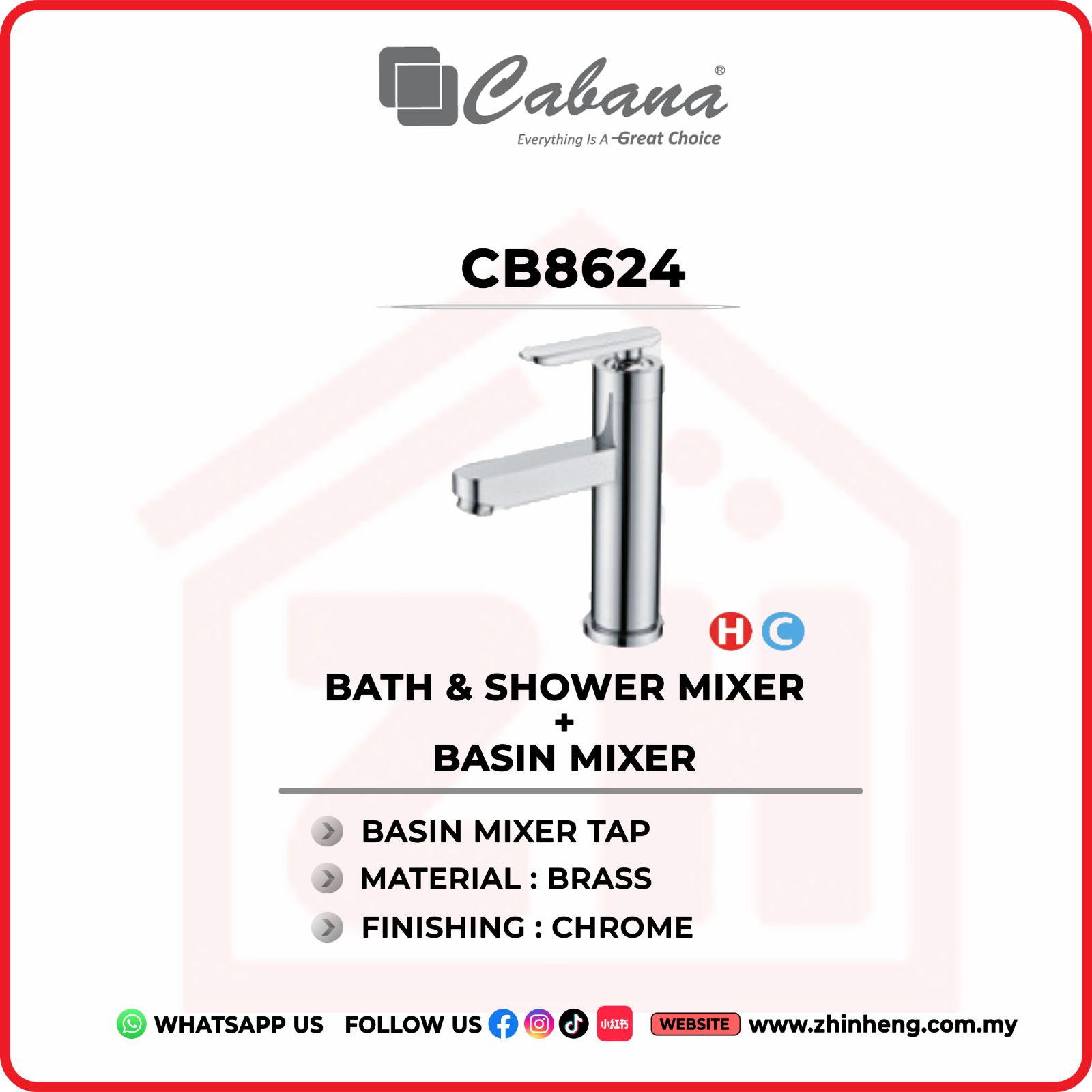 CABANA BASIN MIXER TAP  CB8624