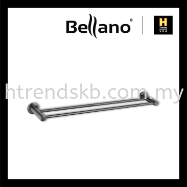 Bellano Double Towel Bar (Metal Grey) BLN7202MGSS