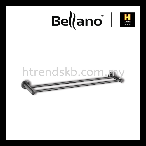 Bellano Double Towel Bar (Metal Grey) BLN7202MGSS