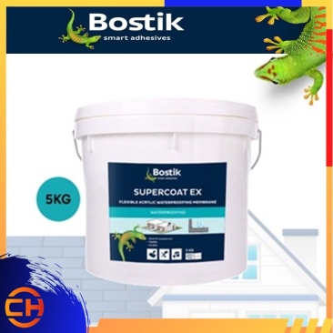 Bostik Supercoat Fiber Single Component Fiber Reinforced Flexible Acrylic Waterproofing Membrane 5KG