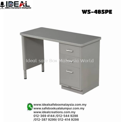 Office Steel Furniture Desk Steel Top Series Single Pedestal Desk With Steel Top WS-48SPE