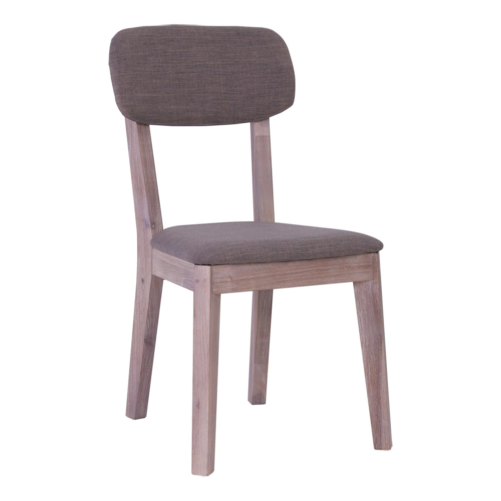 Moise Dining Chair - Brown Fabric