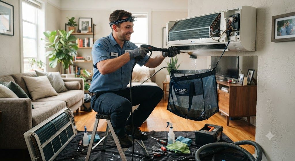 Air conditioning cleaning and servicing