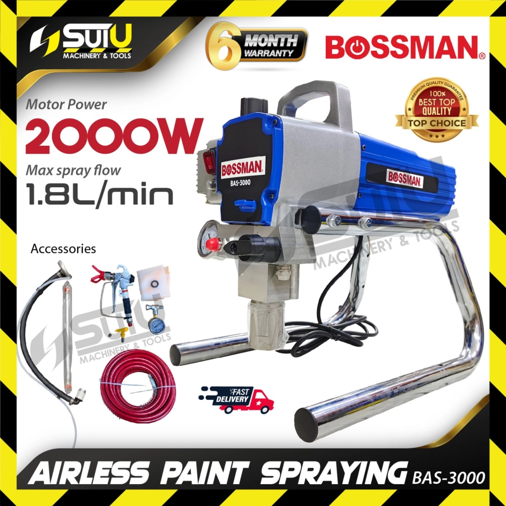 BOSSMAN BAS3000 / BAS-3000 Airless Paint Sprayer / Spraying Machine 2000W