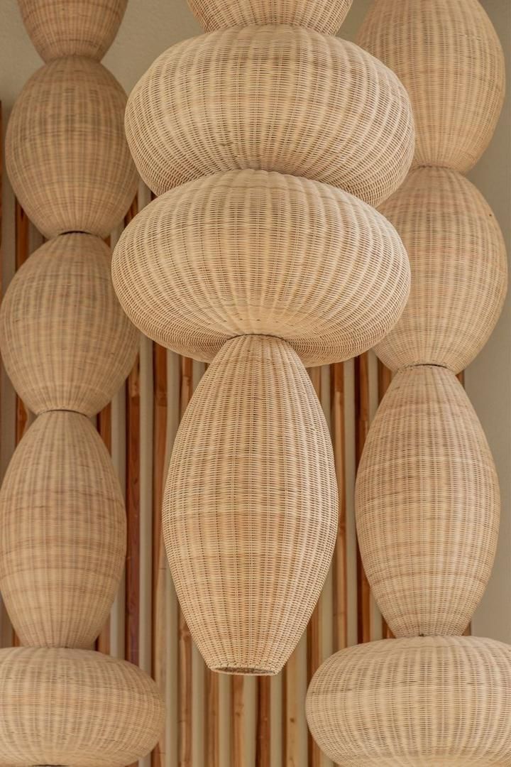 HAN 097 -  RATTAN CEILING LAMP