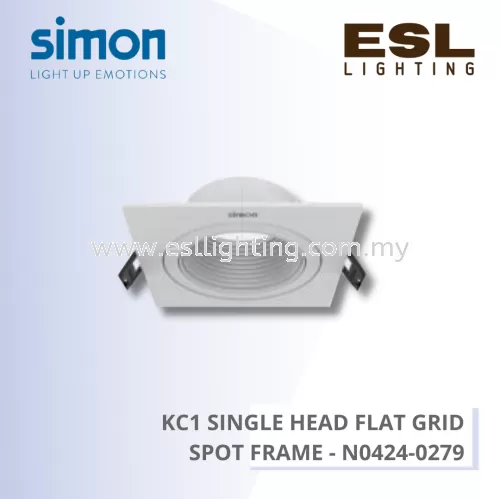 SIMON SPOTLIGHT - KC1 SPOTLIGHT - KC1 SINGLE HEAD FLAT GRID SPOT FRAME - N0424-0279