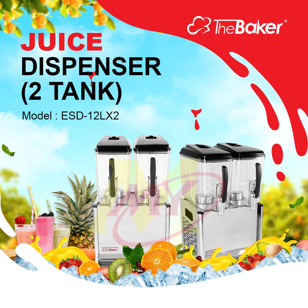 THE BAKER ESD-12LX2 Juice Dispencer with Double Tank