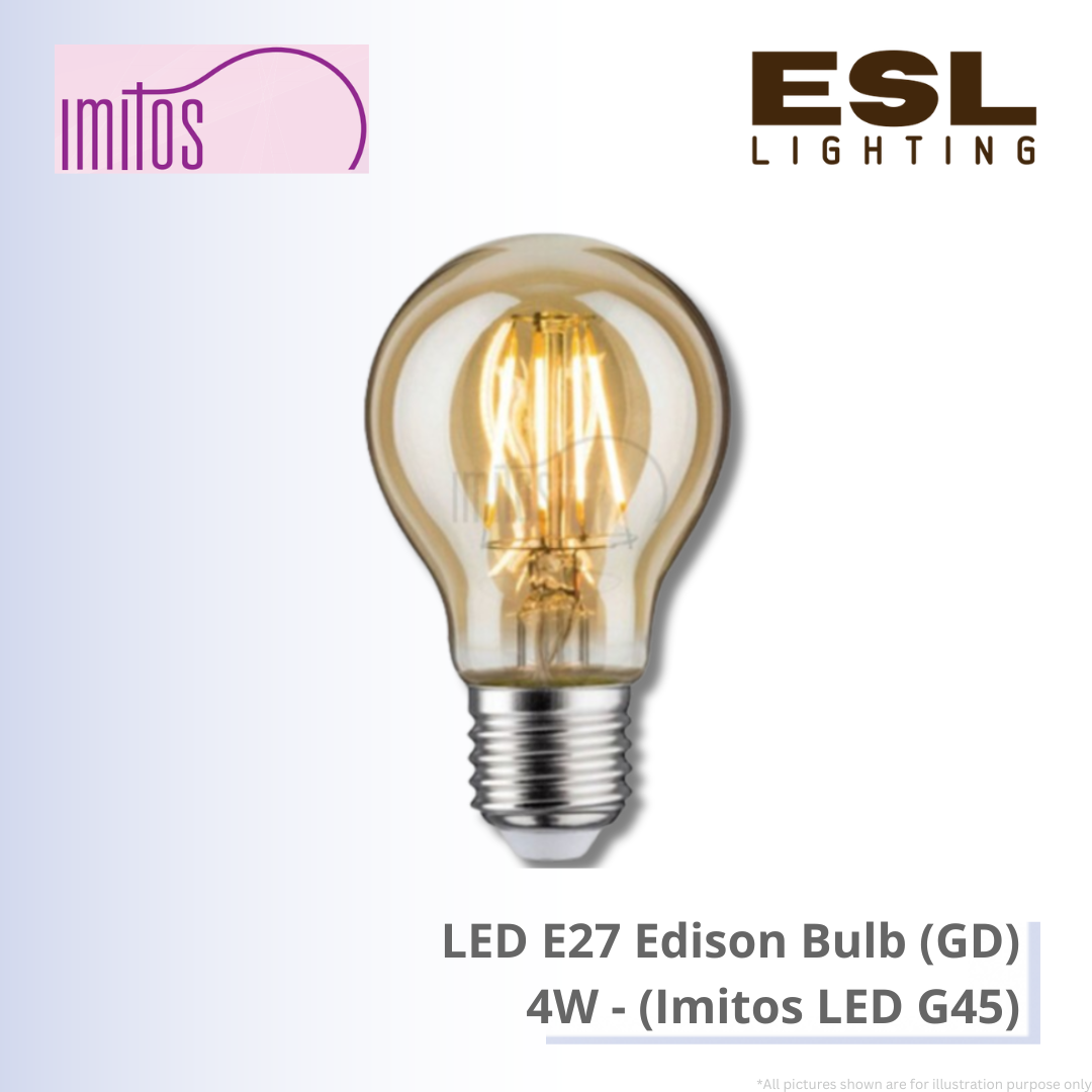 IMITOS LED E27 Edison Bulb (GD) 4W - Imitos LED G45