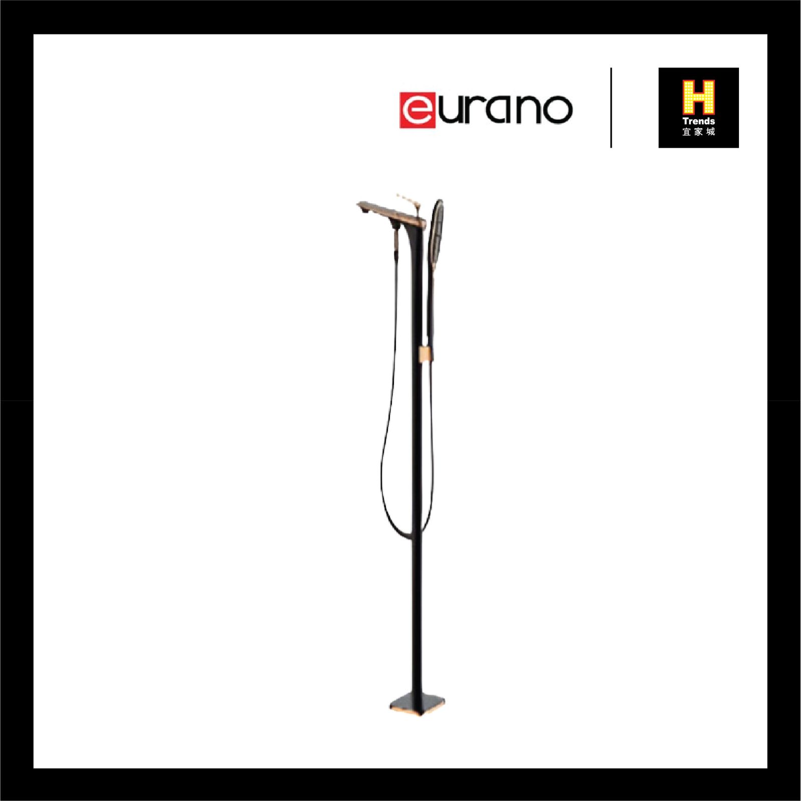 Eurano Floor Standing Bathtub Mixer Matt Black & Rose Gold (ERN93)