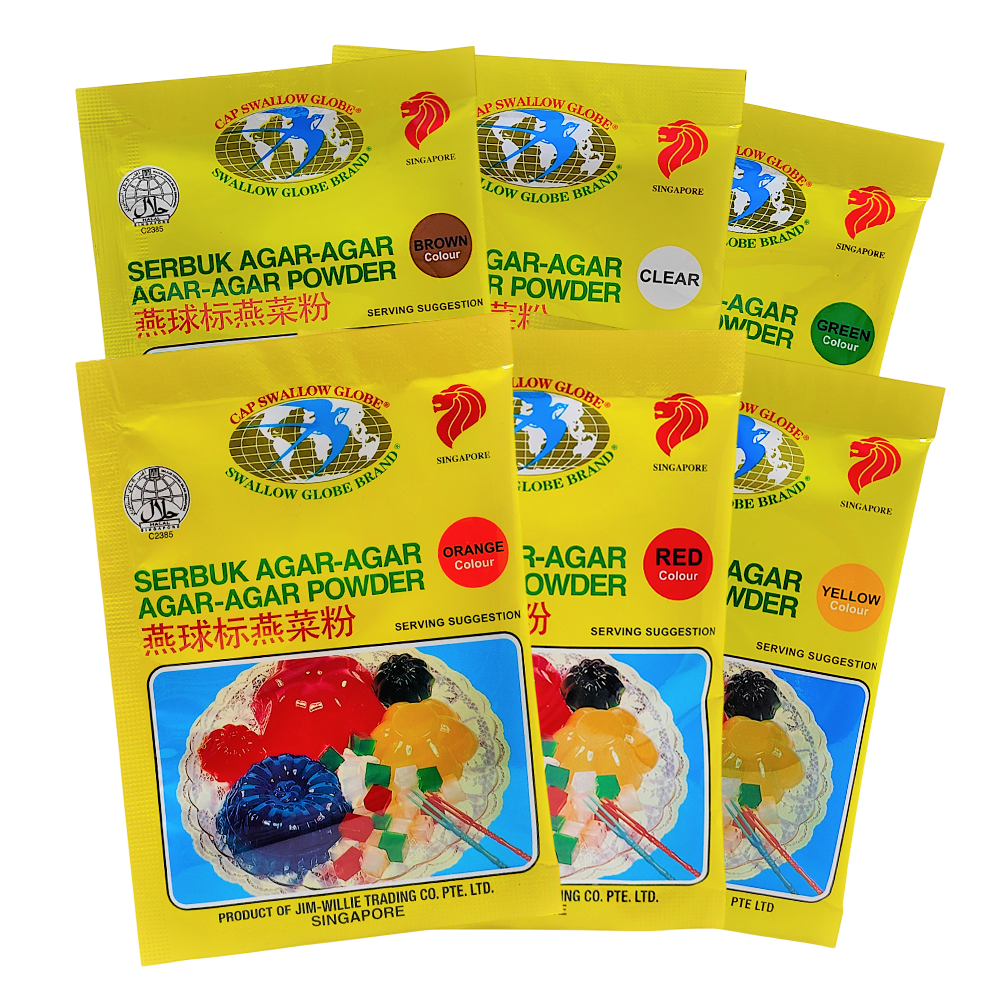 SWALLOW GLOBE BRAND Agar Agar Powder (6 Colours) 10g