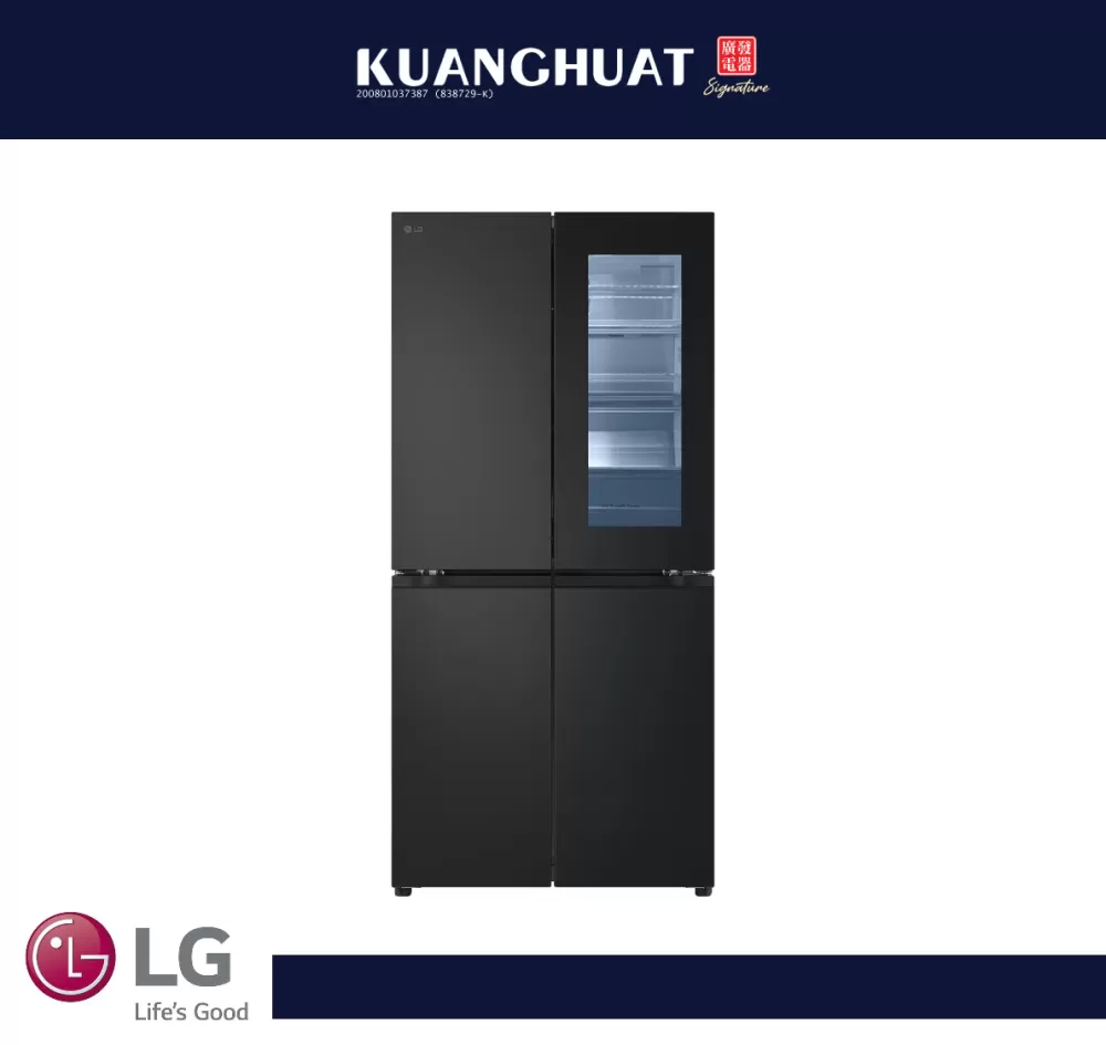 LG 431L Slim French Door Fridge with InstaView GC-V22FFQMB